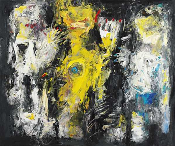 Dancing in the dark, 180 x 150 cm, olie op linnen