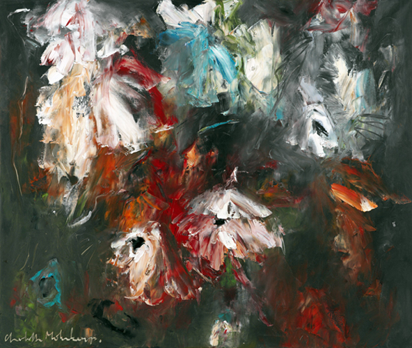 Nachttuin, 130 x 110 cm, olie op linnen