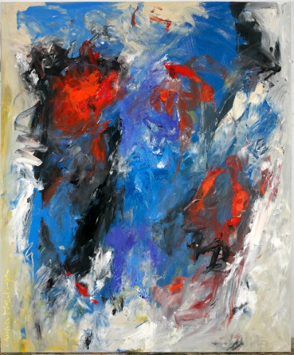 Dramatic Blue, 180 x 150 cm, olie op linnen